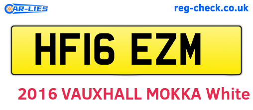 HF16EZM are the vehicle registration plates.