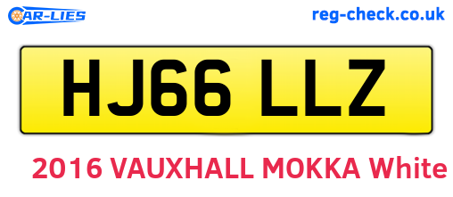HJ66LLZ are the vehicle registration plates.