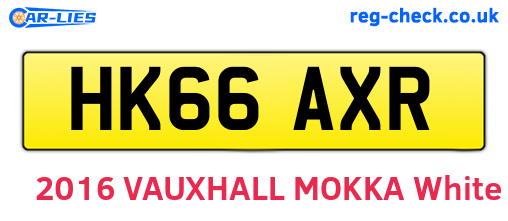 HK66AXR are the vehicle registration plates.