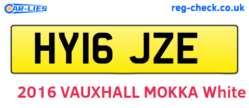 HY16JZE are the vehicle registration plates.