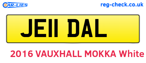 JE11DAL are the vehicle registration plates.