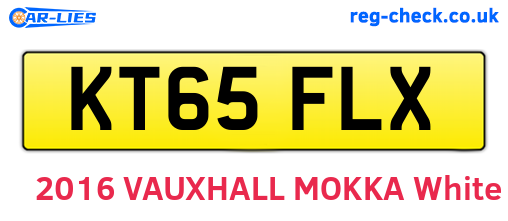 KT65FLX are the vehicle registration plates.