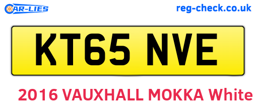 KT65NVE are the vehicle registration plates.
