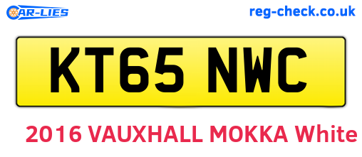 KT65NWC are the vehicle registration plates.