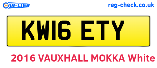KW16ETY are the vehicle registration plates.
