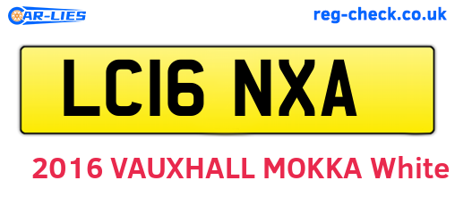 LC16NXA are the vehicle registration plates.