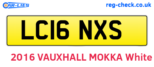 LC16NXS are the vehicle registration plates.
