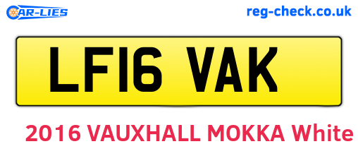 LF16VAK are the vehicle registration plates.
