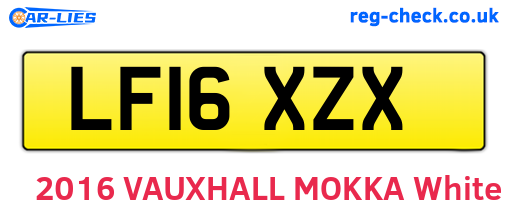 LF16XZX are the vehicle registration plates.