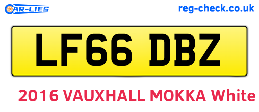 LF66DBZ are the vehicle registration plates.