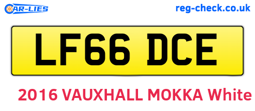 LF66DCE are the vehicle registration plates.