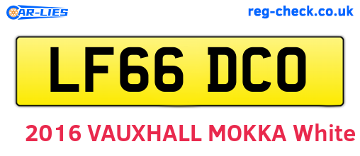 LF66DCO are the vehicle registration plates.