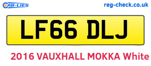 LF66DLJ are the vehicle registration plates.