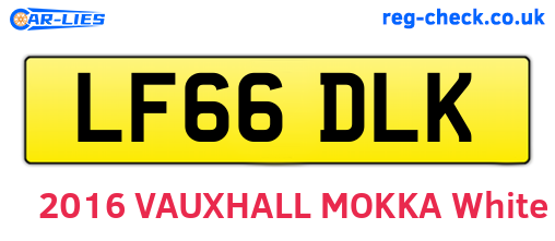 LF66DLK are the vehicle registration plates.