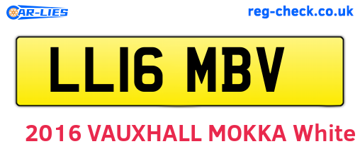 LL16MBV are the vehicle registration plates.