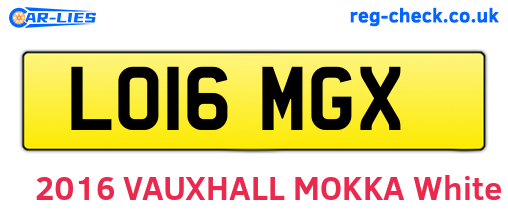 LO16MGX are the vehicle registration plates.