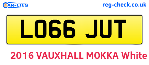 LO66JUT are the vehicle registration plates.
