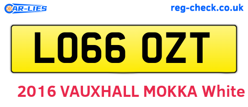 LO66OZT are the vehicle registration plates.