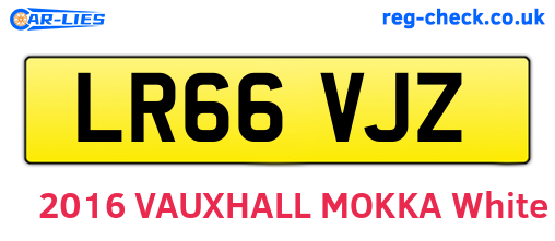 LR66VJZ are the vehicle registration plates.