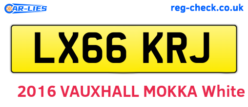 LX66KRJ are the vehicle registration plates.