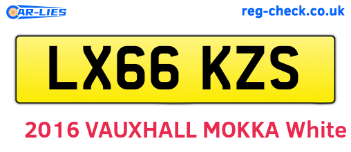LX66KZS are the vehicle registration plates.