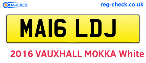 MA16LDJ are the vehicle registration plates.