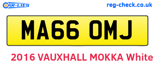 MA66OMJ are the vehicle registration plates.