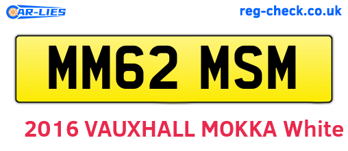 MM62MSM are the vehicle registration plates.