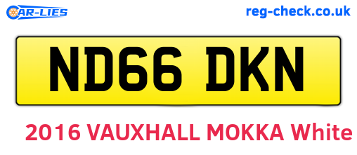 ND66DKN are the vehicle registration plates.