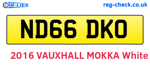 ND66DKO are the vehicle registration plates.