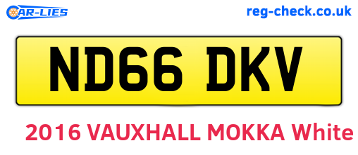 ND66DKV are the vehicle registration plates.