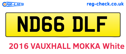 ND66DLF are the vehicle registration plates.