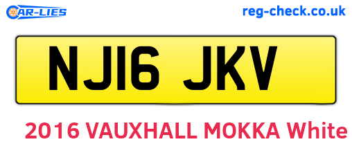 NJ16JKV are the vehicle registration plates.