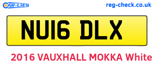 NU16DLX are the vehicle registration plates.