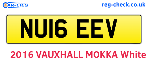 NU16EEV are the vehicle registration plates.
