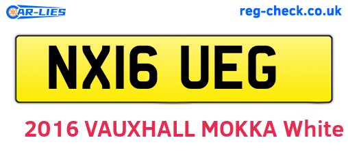 NX16UEG are the vehicle registration plates.