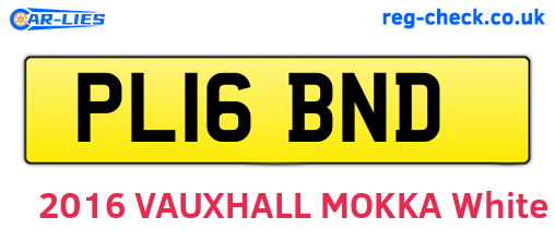PL16BND are the vehicle registration plates.