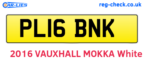PL16BNK are the vehicle registration plates.