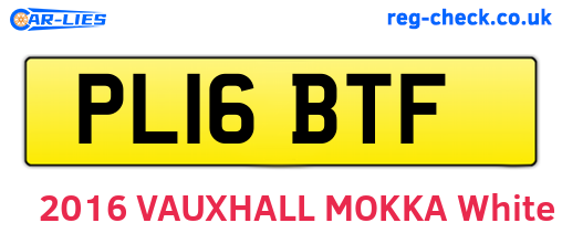 PL16BTF are the vehicle registration plates.