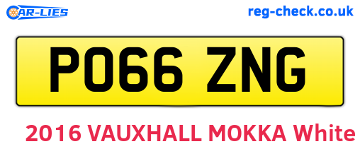 PO66ZNG are the vehicle registration plates.