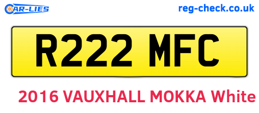 R222MFC are the vehicle registration plates.