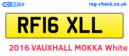 RF16XLL are the vehicle registration plates.