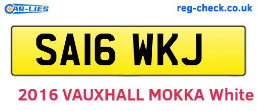 SA16WKJ are the vehicle registration plates.