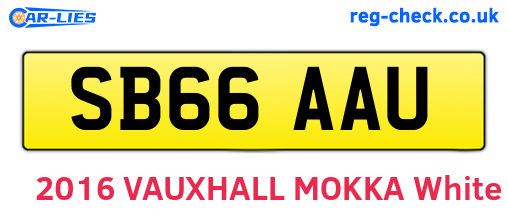 SB66AAU are the vehicle registration plates.