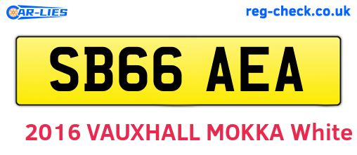SB66AEA are the vehicle registration plates.