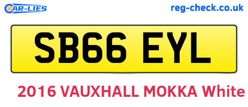 SB66EYL are the vehicle registration plates.