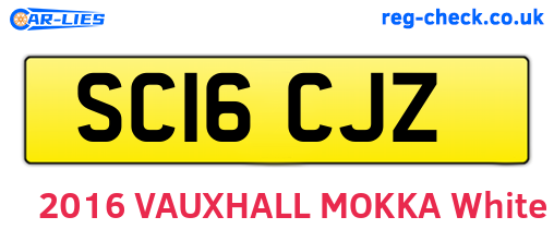 SC16CJZ are the vehicle registration plates.