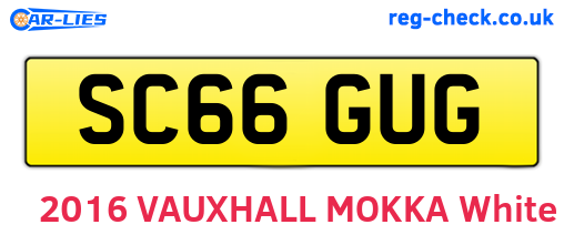 SC66GUG are the vehicle registration plates.