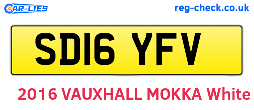 SD16YFV are the vehicle registration plates.