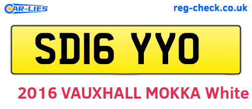 SD16YYO are the vehicle registration plates.